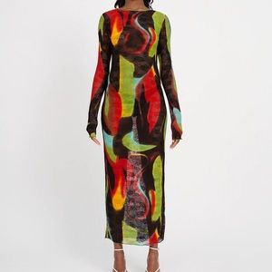 Green Swirl Lace Dress KIMSHUI